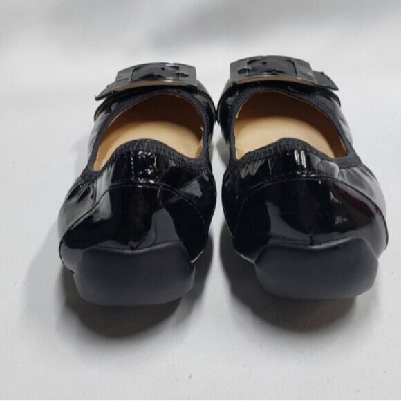Marc Fisher Rosa Black Patent Leather Women's Ballet Flat Size 7 - Picture 6 of 13
